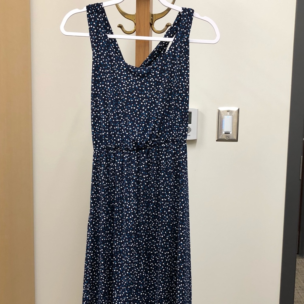 NWT Kaileigh Tasha Knit Dress Navy/White Dots